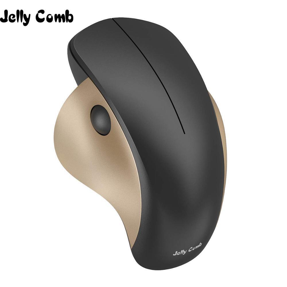 

Jelly Comb Optical Wireless Mouse for Laptop Computer Silent Button Ergonomic Mice Vertical Mouse With Thumb-operated Scrollball LJ201006