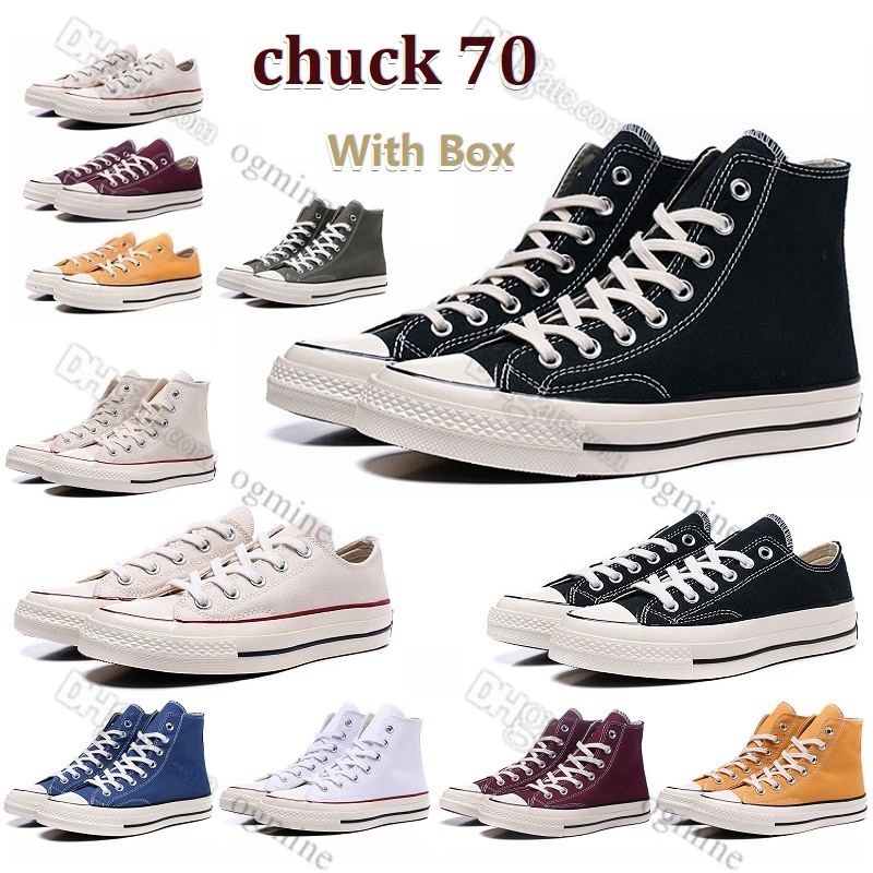Avec boîte haute qualité classique homme casual hommes chaussures de toile chaussures étoile Sneaker Chuck 70 Chucks 1970 1970s Big Eyes Coeur ro