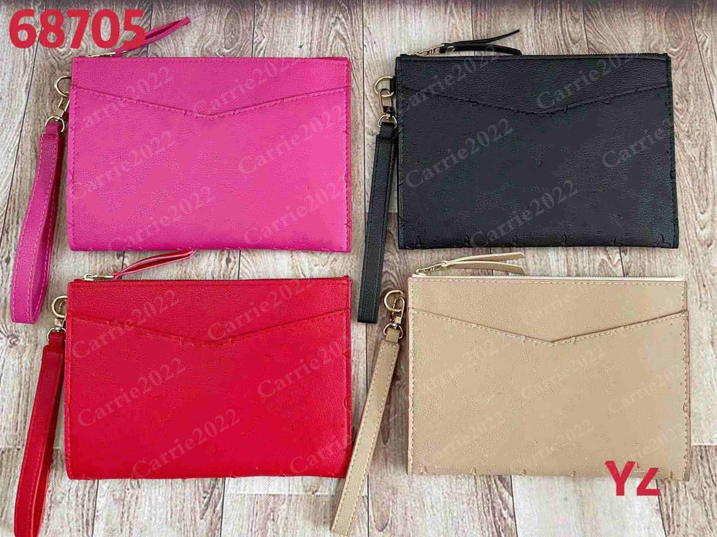 

Top Quality classic wallet handbags ladies fashion clutch bag soft leather fold messenger bag fanny pack handbag with box wholesale, Red