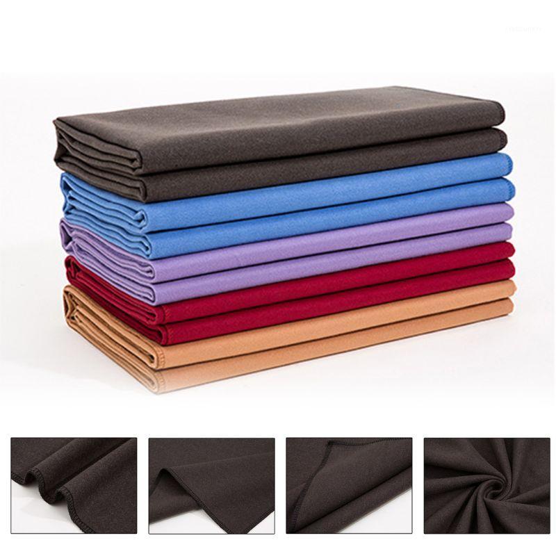 

Faux Wool Thick Yoga Mat Fitness Blanket Non Slip Warm Pilates Meditation Towel1, Blue