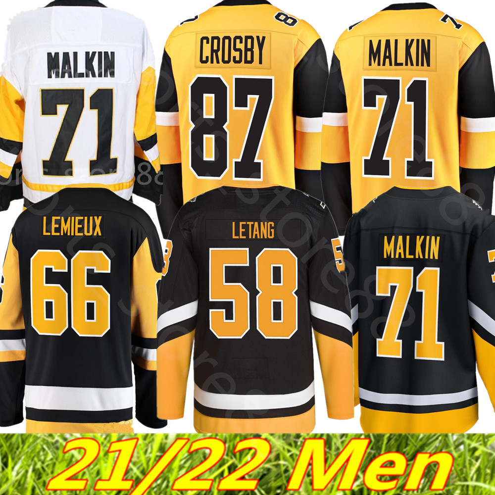 2021 2022 S-3XL Reverse Retro 87 Sidney Crosby Jersey 59 Jake Guentzel 17 Bryan Rust 71 Evgeni Malkin 58 Kris Letang 66 Lemieux Jeff Carter Evan Rod