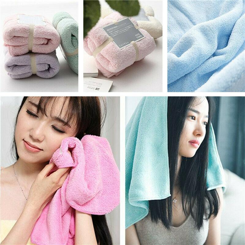 

1Pcs Solid Color Travel Portable Polyester Soft Coral Velvet Towel Super Absorbent Quick-drying Towel Hotel Teen Adults1, Green