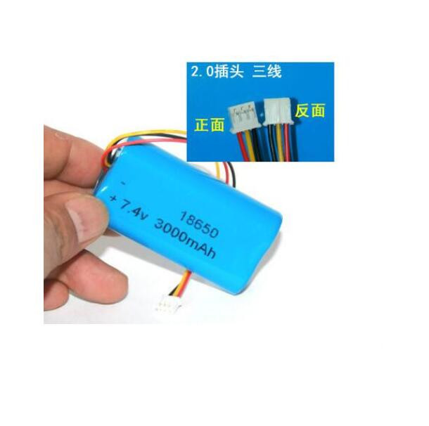 

Free shipping 7.4v 3000mah 18650 battery pack lithium ion rechargeable battery pack 18650-2S battery