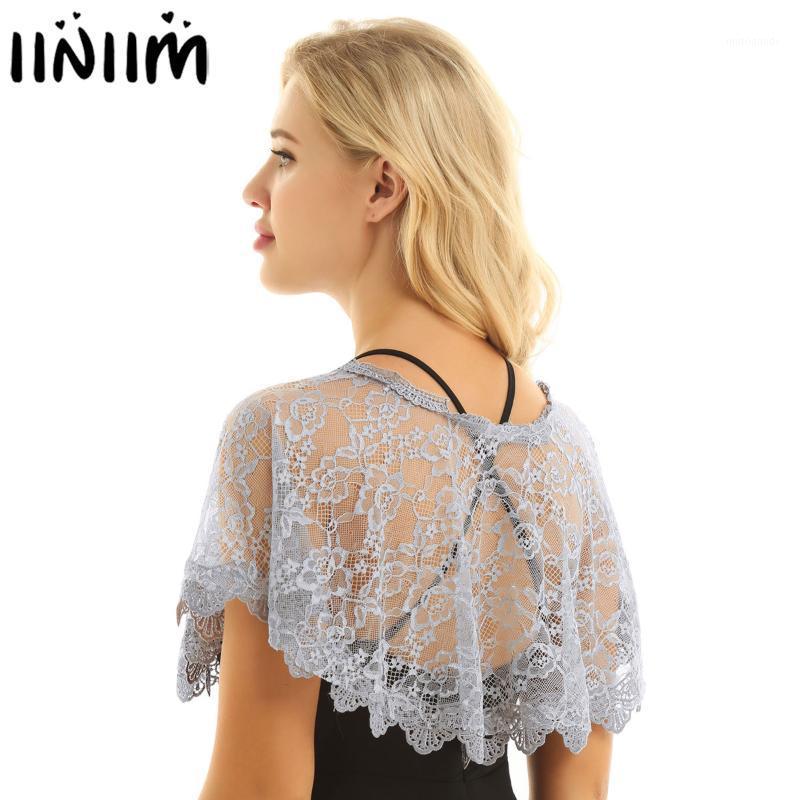 

Womens Elegant Scoop Neck Bridal Cape Floral Lace Shawls and Wraps for Wedding or Evening Dresses Cocktail Parties Accessories1