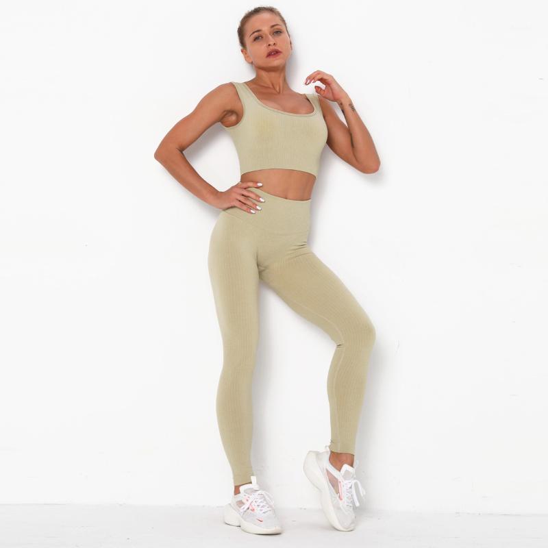 

Seamless Yoga Set Women Sportwear Gym Leggings Sports Bra Set Workout Clothes for Women Fitness Suit Femme Sports Suits1, Black