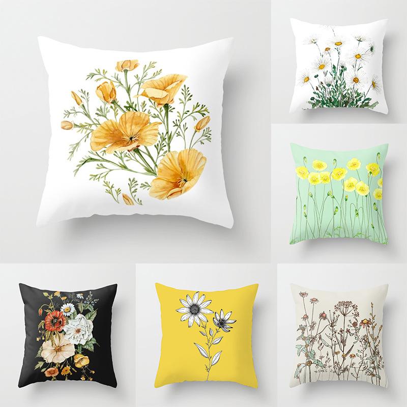 

New floral peach skin pillow case, Drd93-11