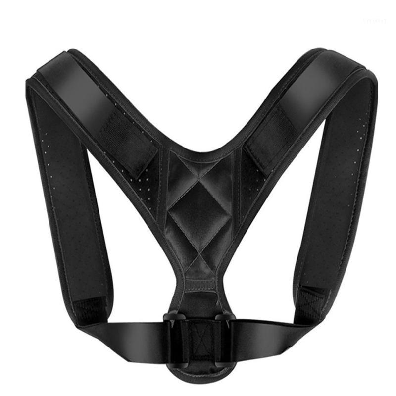 

GOBYGO Posture Corrector Adjustable Back Brace Shoulder Protector Belt Support for Men Women Gym Fitness Back Care Guard Strap1, Black