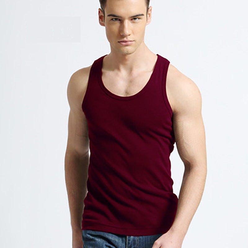 

Men' Tank Tops TFETTER Underwear Cotton Top Men High Quality Bodybuilding Singlet Sleeveless Slim Fit Vest, White;black