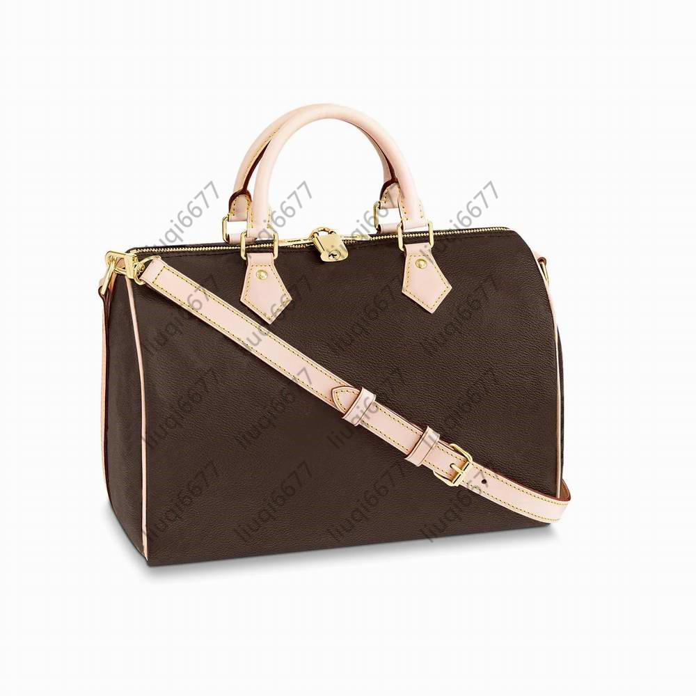 

Fashion Handbags Purses Classic Women messenger bag Shoulder Bags Lady Totes handbags 30CM With Shoulder Strap Dust Bag, Brown flower