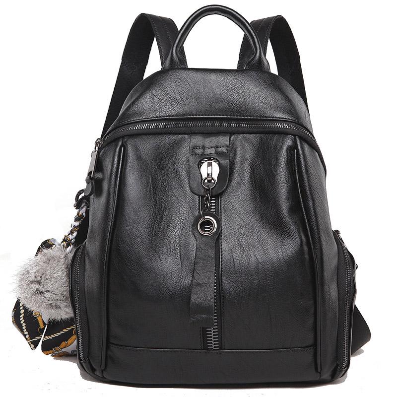 

Youth Girl School Bags Travel Backpack Genuine Leather Women Backpack For Teenager Cow Leather And Sheepskin Luxury Shoulder Bag