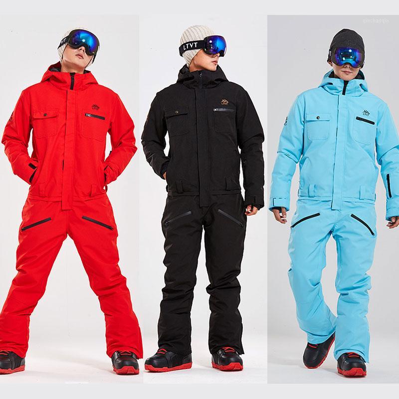 

Ski Jumpsuit for Men Women Winter Windproof Waterproof Warm Ski Suit Male Female Skiing And Snowboarding Snow Jacket + Pants1, Color03