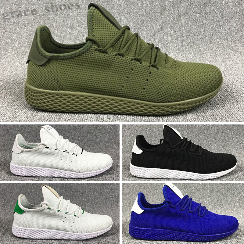 

New Pharrell Williams x Tennis Hu Womens Mens Shoes Stan Smith Primeknit Multicolor Trainers Sports Jogging Sneakers size 36-45 PP06, Black;brown