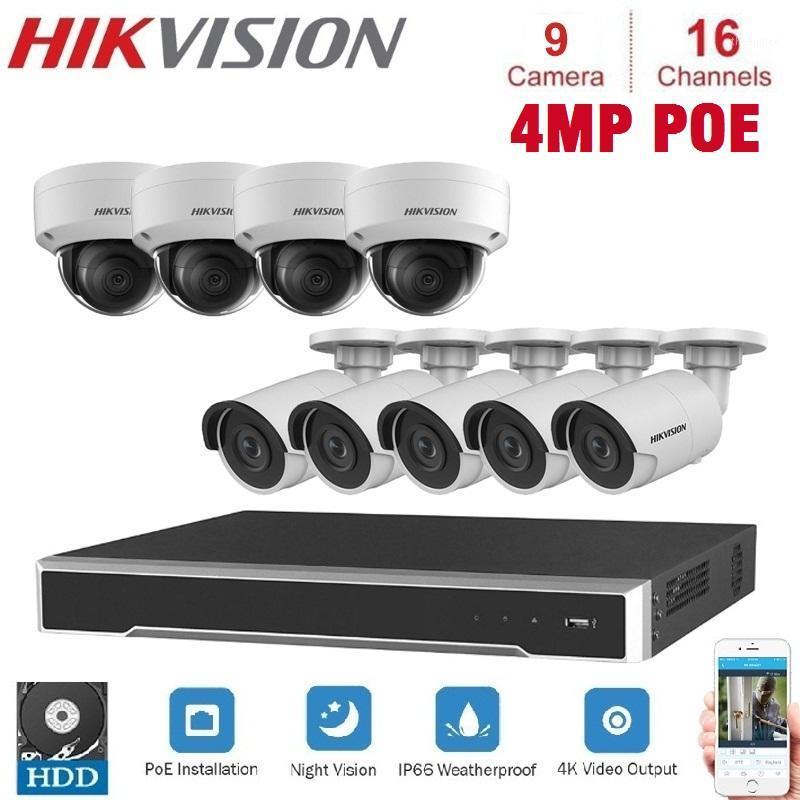 

Wireless Camera Kits Hikvision 16CH CCTV Systeem 9PCS 4MP IP Weerendige Security NVR Dag/Nacht DIY Kit Video Surveillance Syt1