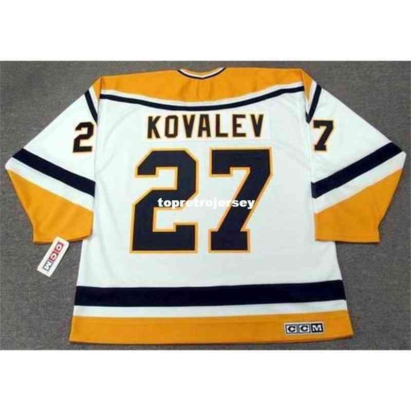 

Wholesale Mens Alex Kovalev 2000 Ccm Home high end Retro Hockey Jersey, White
