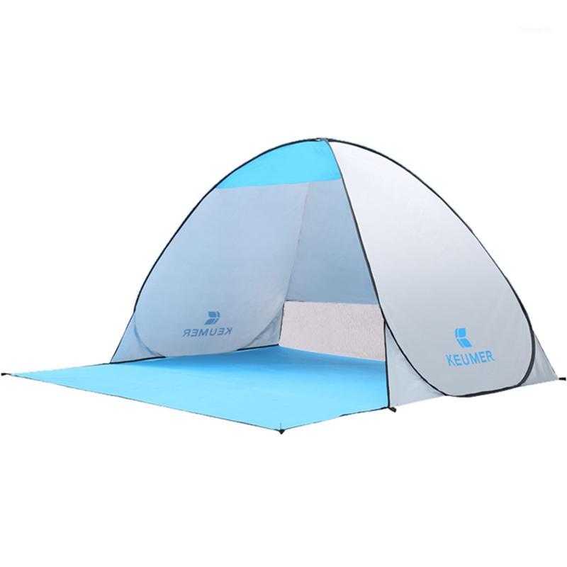 

Tents And Shelters KEUMER Outdoor Tent Beach Shelter (120+60)x 150 X 100Cm Instant -Up Camping Fishing Travel Garden Sun Shelter1