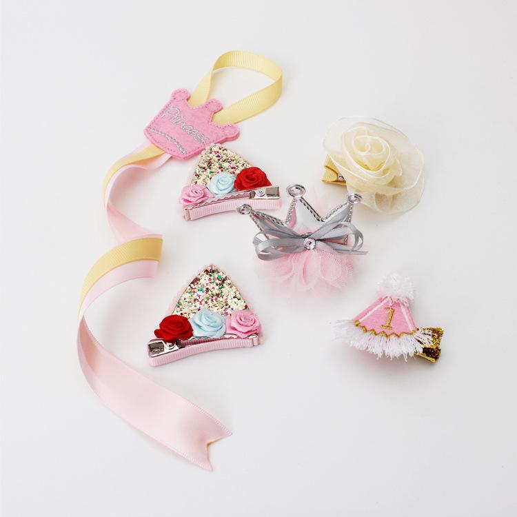 

Children's Jewelry Bowknot Diadem Cat Ears Package Cloth Baby Hairpin Side Clamp Hair Clips For Children Acessorio De Cabelo T, As show