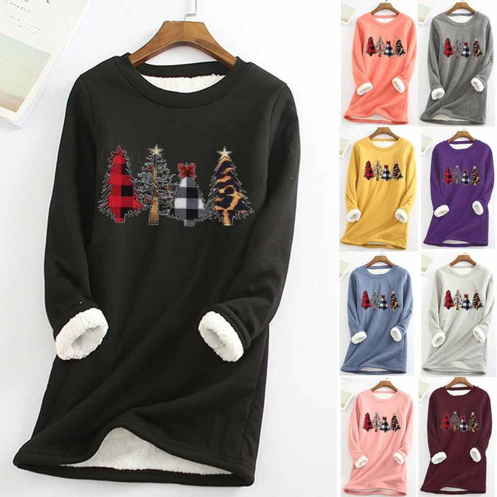 

Autumn Winter Plus Velvet Long Sleeve Shirt Women Warm Thick Plus Size T Shirt Vintage Streetwear Slim Ladies Tops poleras 201125, Turquoise