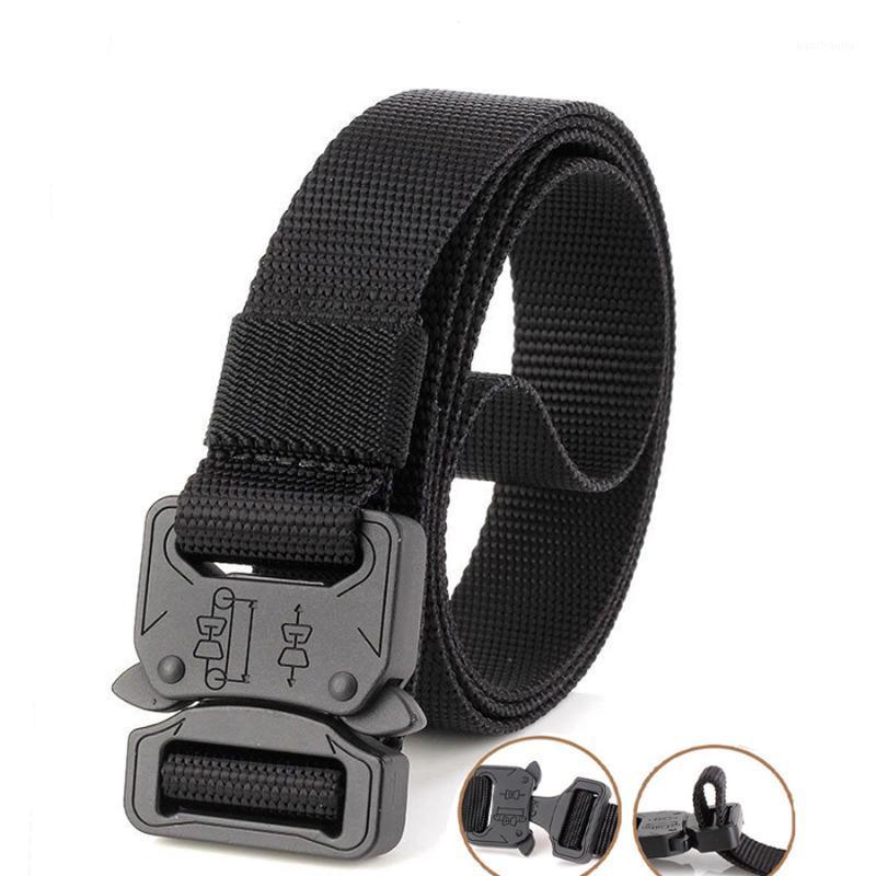 

Army Tactical Belt Metal Insert Buckle Canvas Jeans Waist Belt Men Casual Duty Gear Nylon SWAT Combat Width 2.5CM1, Black