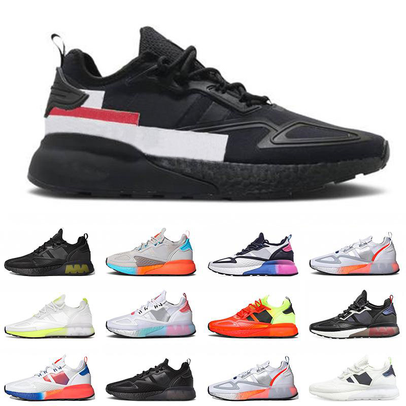 

2022 ZX 2K Boost mens running shoes sneakers Bold BLack White Grey Signal Cyan Pink Purple Tint Ninja Green Core Solar Yellow White men women trainers sports shoe, Item#26