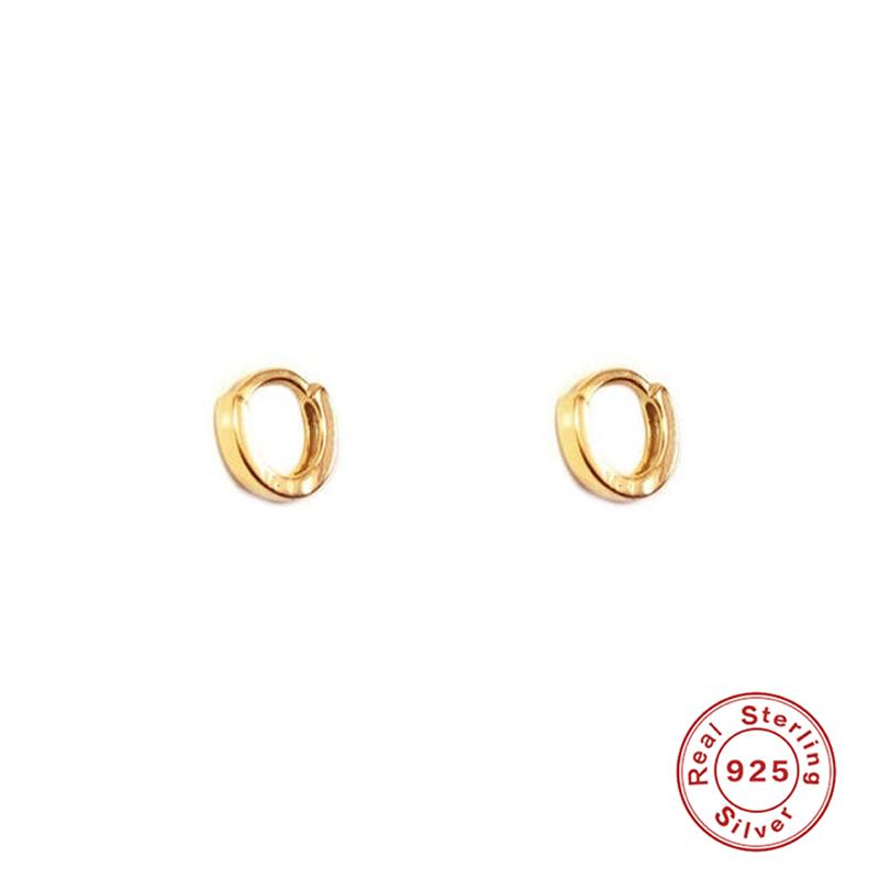

Stud 925 Sterling Silver Prevent Allergy Earrings Gold Tiny Bar Aretes De Moda Huggie Jewelry Woman A30