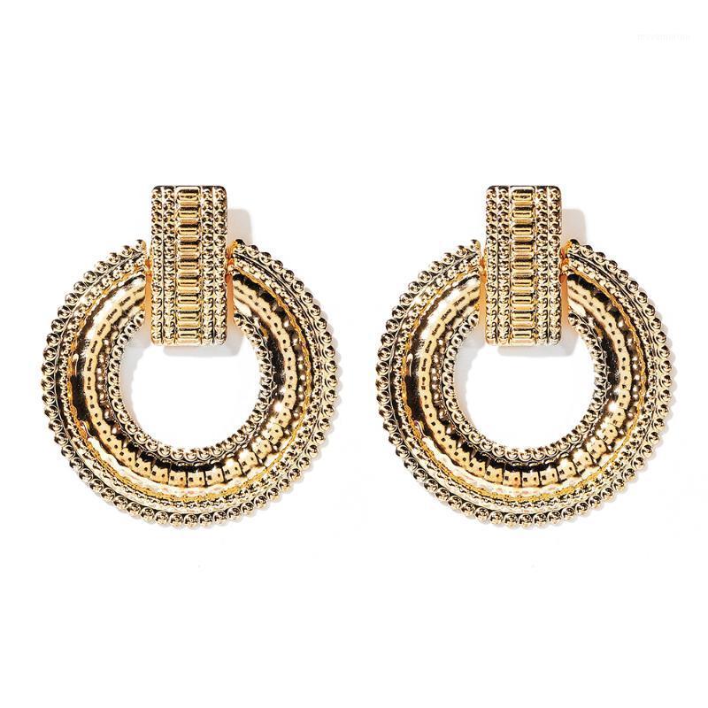 

WYBU Gold Plated Punk Style Circle Mata Rica Drop Earring For Women 2020 Allyn Zip Round Earring Ear Jewelry For Man Women Gift1