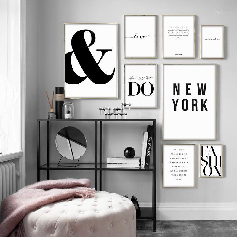 

Letter Canvas Posters And Prints Motivational Quote Wall Art Black And White Decorative Pictures For Living Room Home Decor1