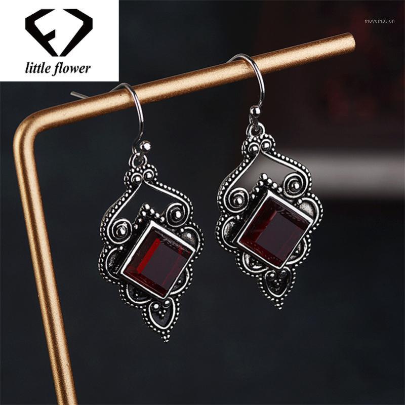 

Square S925 Retro Silver Earrings Brincos for Charm Women Aros Mujer Oreja Bizuteria Peridot Gemstone garnet Earrings Orecchini1