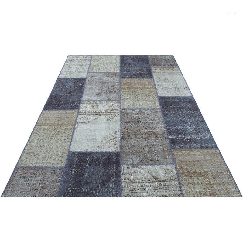 

Light Gray Special Handmade Patchwork Rug, Turkish Rug1, Light grey