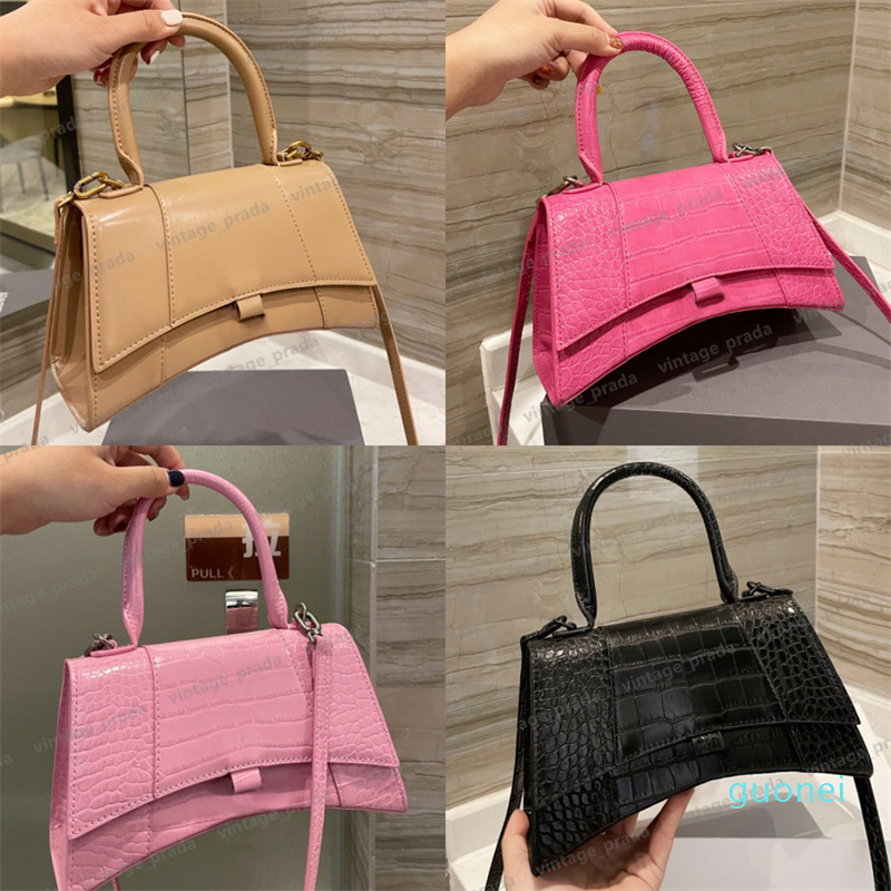 

Top quality Genuine leather Hourglass Handle fashion crossbody Bags Women's men tote Luxury Designer mylon shopping wallet Camera card 965, Red