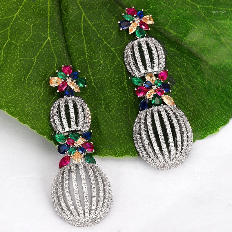 

Bride Talk Cute And Romantic Clear Cubic Zirconia Earrings Silver Color CZ Stone Earring For Women/Lady Jewelry1