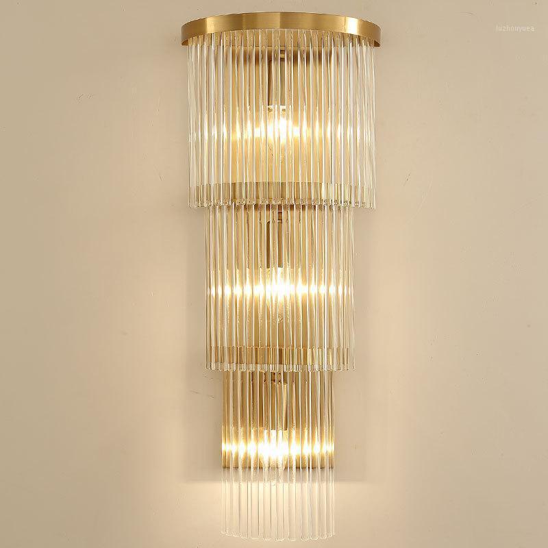 

Modern Crystal Wall lamp For Bedroom Three layers crystal Wall Sconces Lamp Living Room Bedroom Home Decoration Lighting Fixture1