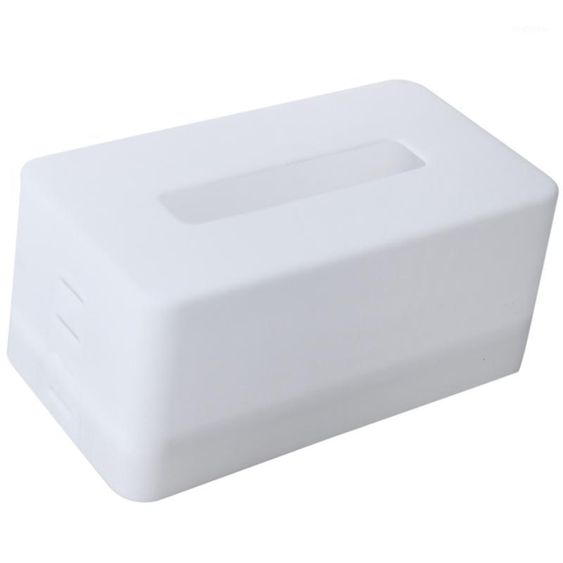 

rectangular Plastic tissue napkin box toilet paper dispenser case holder home office decoration (white) 21.5*9.3*12cm1