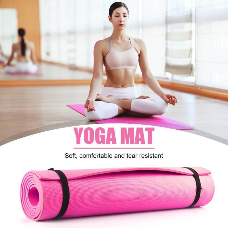 

4mm/6mm Thick EVA Yoga Mat All Purpose Non-Slip Gymnastic Pilates Exercise Mat Multi-function Equipment for Exercise1, Red