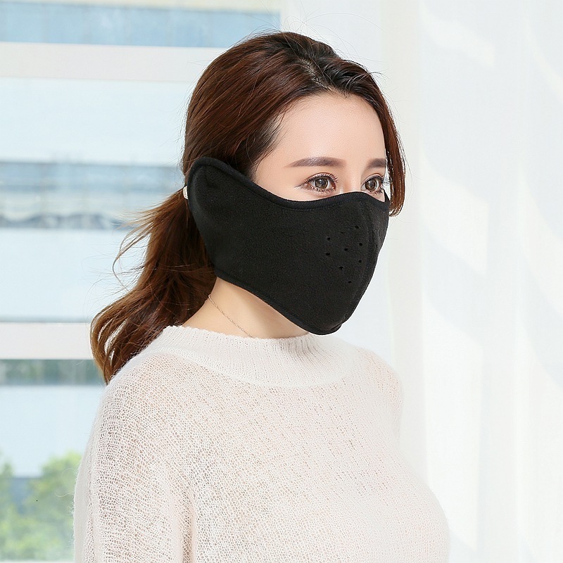 

Half Bike Face Mask Cover Face Hood Protection Ski Cycling Sports Outdoor Winter Neck Guard Scarf Warm Mask Balaclava Snowboard, Black