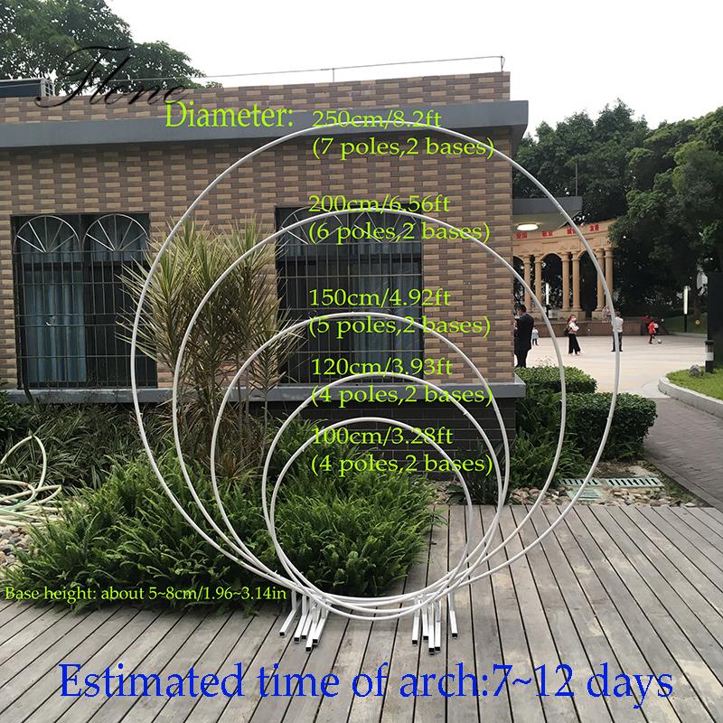 

Circle wedding arch round wedding metal arch floral balloons decoration baby shower background party backdrop stand decor