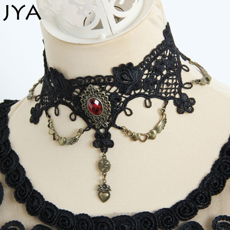 

Chokers Cpop Punk Necklace Wedding Party Black Lace Women Choker Wing Pendant Handmade Gothic Victorian Lolita Retro Cosplay1