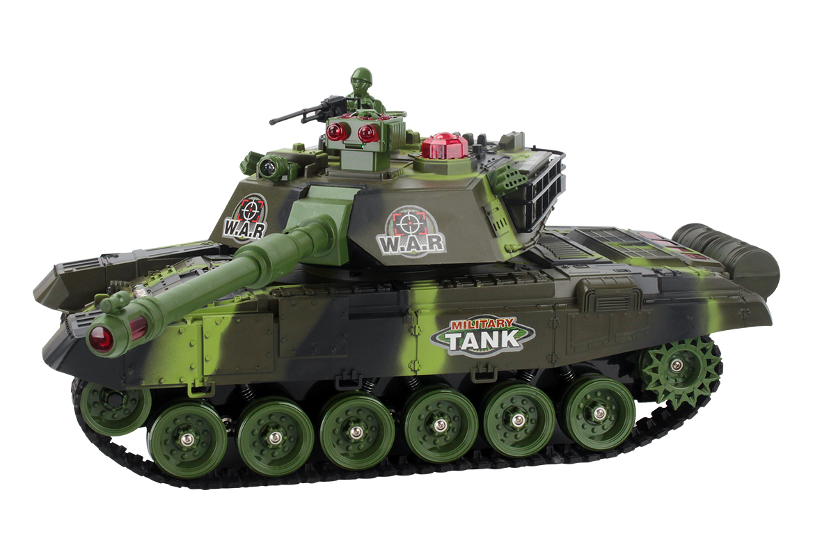 Remote control tank model car charging and combat cross-country track boy toy trumpet-image-591541398