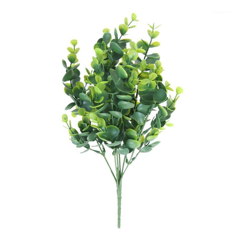 

6PC Simulation Eucalyptus Artificial Plants Faux Boxwood Shrubs Lifelike Fake Greenery Foliage for Garden Patio Yard Wedding Off1, As shown
