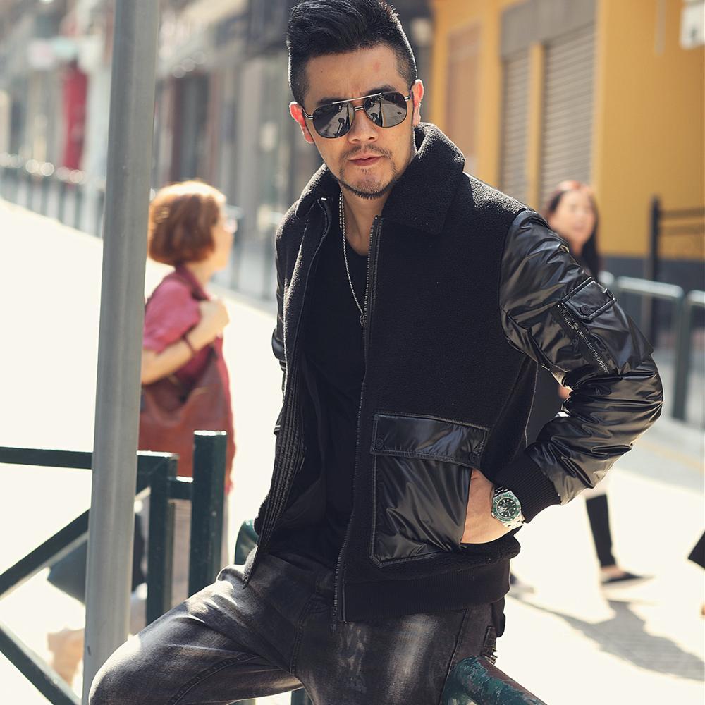 

New Winter Men Big Real Fur Collar Duck Down Jacket Thick warm coat 2XL wf9979, Black