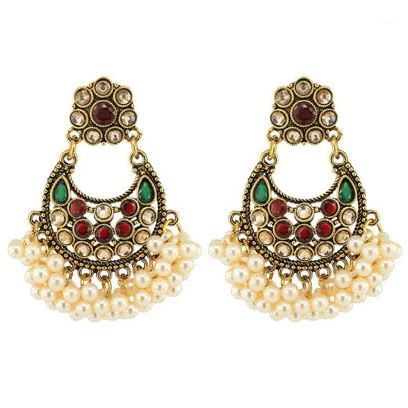 

Dangle & Chandelier Ins Gold Handmade Beads Colorful Flower Nepal Thailand Piercing Earrings Korean Fashion Party Jewelry Bijoux Earring1
