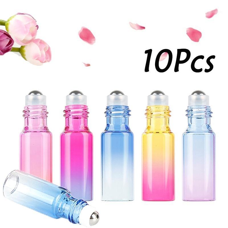 

10Pcs 5ml Portable Glass Roller Bottles Travel Perfume Essential Oil Roll-on Bottles with Stainless Steel Roller Balls1