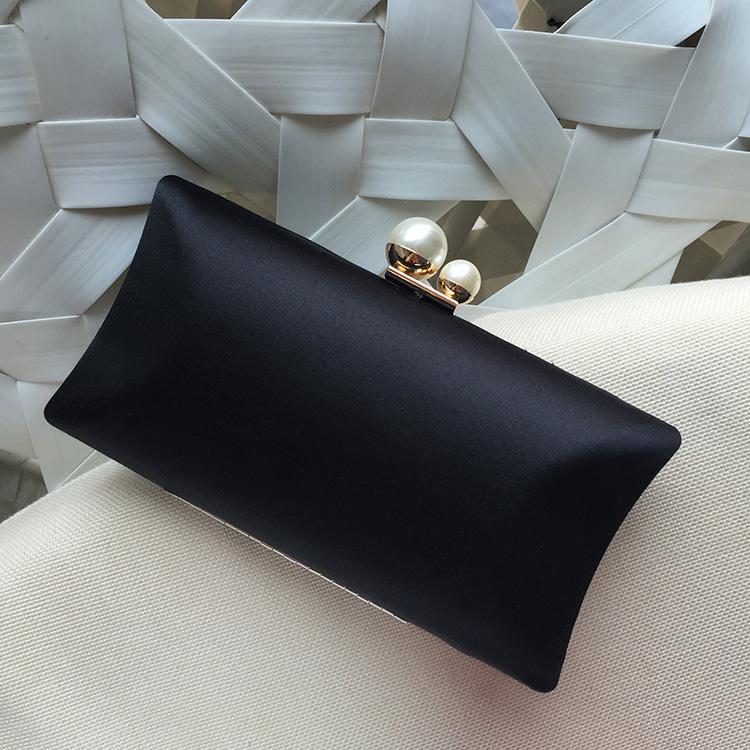 

Fashion Handmade Pearl Clutches Bag For Women Pink Black Clutch Evening Bag Bride Wedding Bags Party Handbag Female Purse