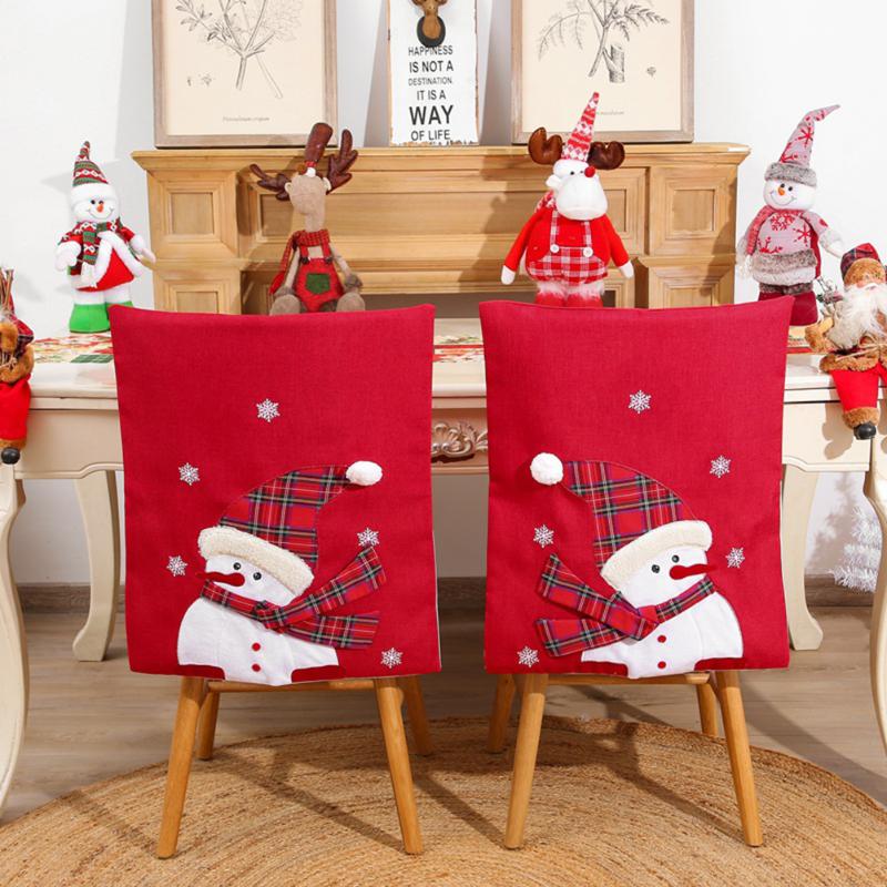 

Christmas Dinner Restaurant Non Woven Chair Cover Chair Back Covers Decor Back Covers Table Party Decor New Year Supplies