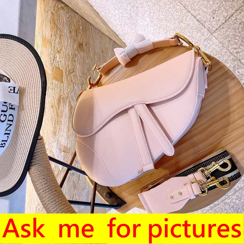 

2022 Saddle Bag sadle handbag trends 2021 wholesale olive green hardware charms beige black leather ahdorned women s cross body mini messenger bags Sacoche Wallet, Ask me for pictures