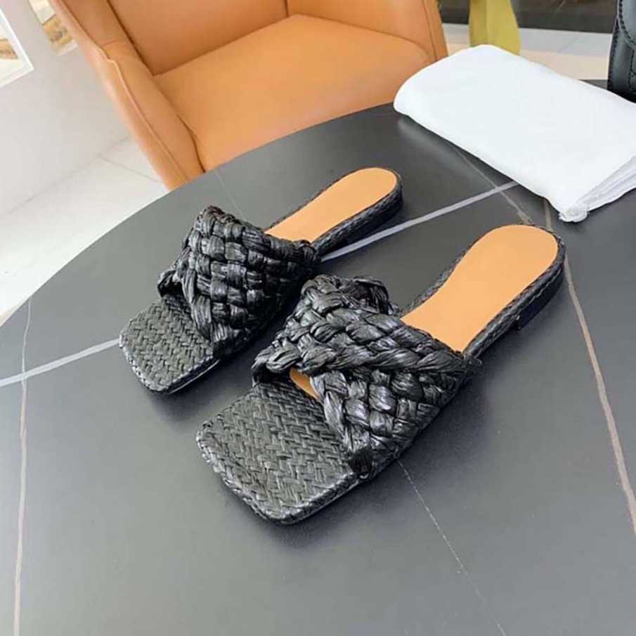 

woman slippers High Heel Flat Sandals fashion thin heels Sandal Beach Classic pattern slipper platform Alphabet lady Leather By dqbag 04, #1