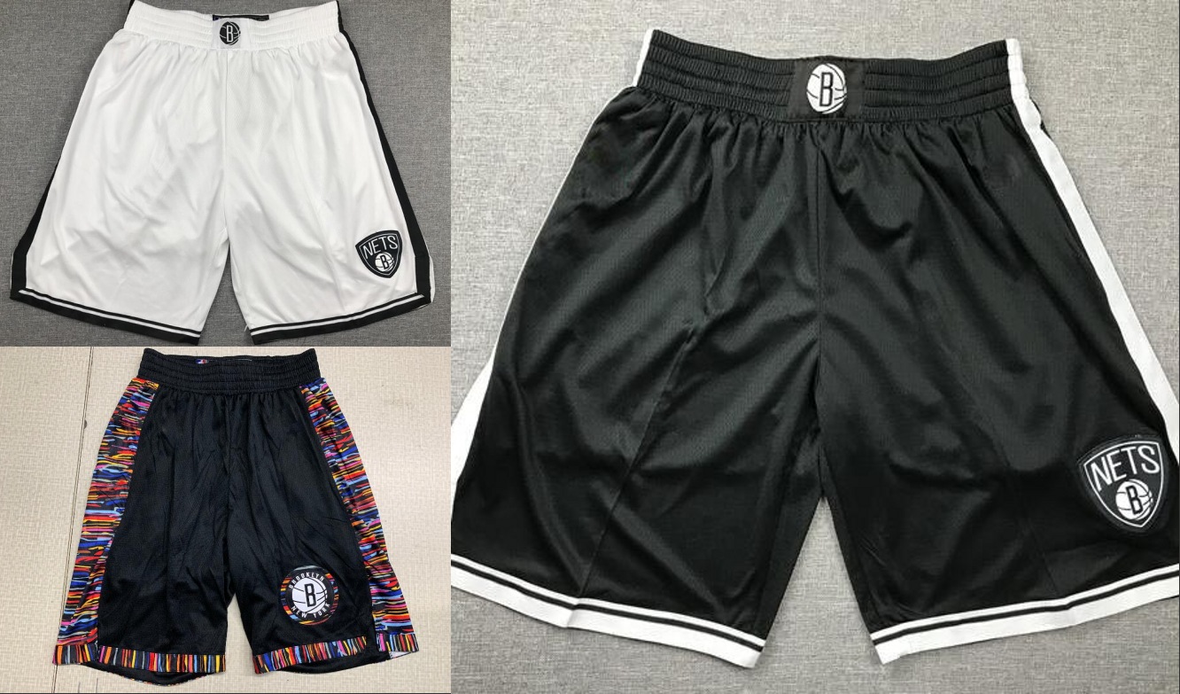 

2020 Brooklyn Nets Men Shorts Breathable Pants Classic Basketball Shorts, Black