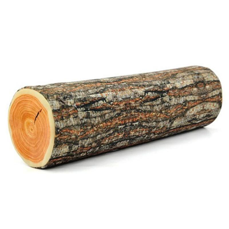 

Cylinder High Simulation Natural Wood Log Trunk Neck Pillow Cushion