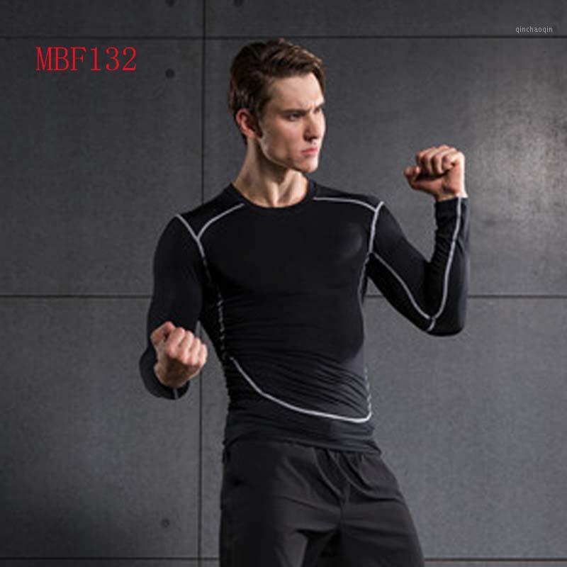 

Mens Compression Shirts Long Sleeve Thermal Fleece Base Layer Tights Tees Fitness Running Breathbale Tops T-shirts1, Mbf132