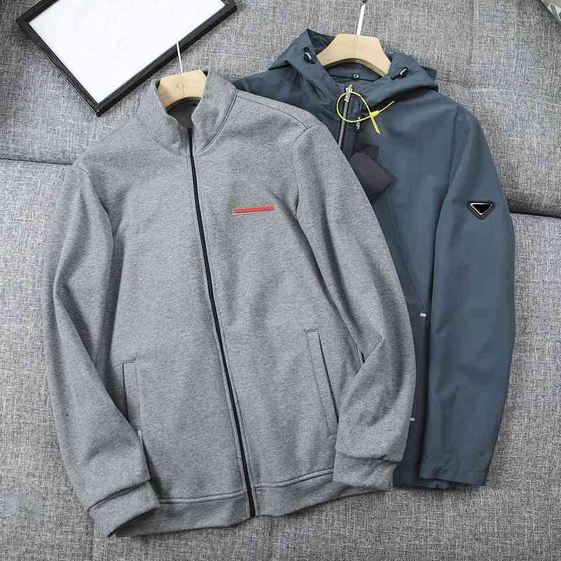 

Men's Jackets two pieces men Classic retro jackets shirt mens loose coat comfortable letter High-density 30D windproof and waterproof material shirts 1PLK, Blue