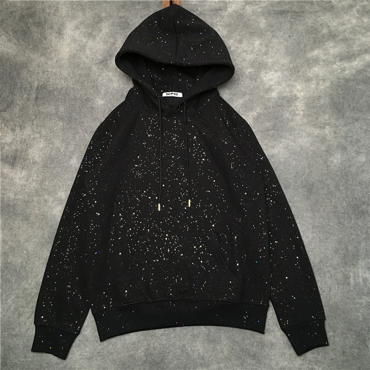 

2021 New 19ss Man Luxury Starry Sky Hoodies Shirts Cotton Thick Fleeing Hip Street # N62 GP07
